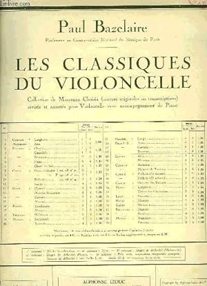 Bild des Verkufers fr LES CLASSIQUES DU VIOLONCELLE N24 zum Verkauf von Le-Livre
