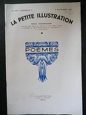 Imagen del vendedor de La Petite Illustration. Revue Hebdomadaire. N 739. Posies N 7. Pomes de Lon Bocquet, Fernand Dauphin, Goerges Duhamel, Fagus, Maurice Maeterlinck, etc. a la venta por Carmichael Alonso Libros