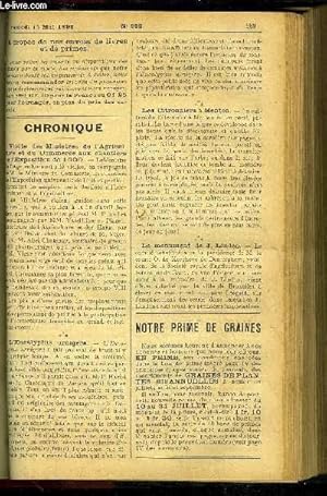 Image du vendeur pour LE PETIT JARDIN ILLUSTRE N 288 - Mai et les plantes d appartements, par M. Albert Maumen ;Culture en pots desplantes alpines, par M, S. Mottet;Taille en vert des Vignes geles, par M. F. Cjham-baud;Culture du Phormium tenax, par M. Jules Rud mis en vente par Le-Livre