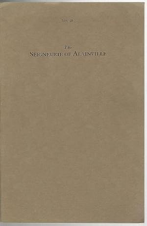 The Seigneurie of Alainville on Lake Champlain