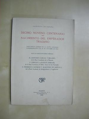 Seller image for DISCURSOS LEIDOS EN LA JUNTA SOLEMNE CONMEMORATIVA DE 31 DE OCTUBRE DE 1953 for sale by LIBRERIA TORMOS