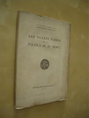 Bild des Verkufers fr SAN VICENTE FERRER EN LA POLITICA DE SU TIEMPO zum Verkauf von LIBRERIA TORMOS