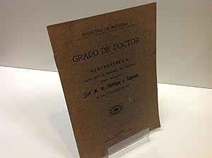 Seller image for GRADO DE DOCTOR ITURRIAGA Y LEJARRETA (Jos M) for sale by LIBRERIA ANTICUARIA SANZ