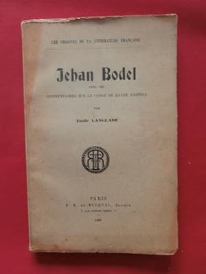 Seller image for Jehan Bodel for sale by Tant qu'il y aura des livres