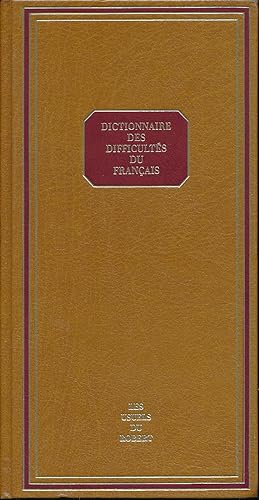 Image du vendeur pour Dictionnaire des difficults du franais mis en vente par LIBRAIRIE GIL-ARTGIL SARL