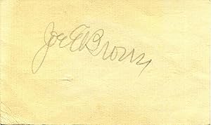 Signature of Joe Evans Brown (1892-1973).