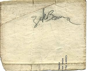 Signature of Zeke Bonura (1908-1987).