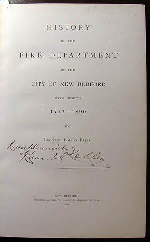 History of the Fire Department of the City of New Bedford, Massachusetts, 1772-1890