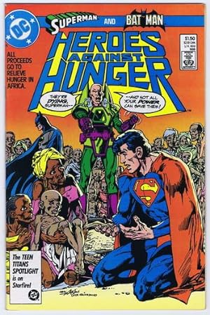 Seller image for Superman and Batman (with Lex Luthor) in Heroes Against Hunger #1 (DC Comics Pub; August 1986; 52 pages including Covers; All-New Story/Art - NO Ads); to Relieve Hunger in Africa . for sale by Comic World