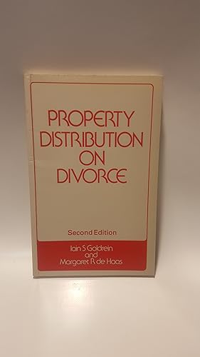 Bild des Verkufers fr PROPERTY DISTRIBUTION ON DIVORCE. zum Verkauf von Cambridge Rare Books