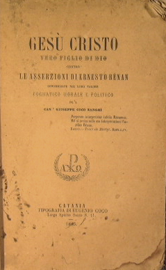 Imagen del vendedor de Ges Cristo a la venta por Antica Libreria di Bugliarello Bruno S.A.S.