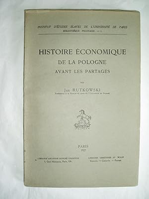 Imagen del vendedor de Histoire economique de la Pologne avant les partages a la venta por Expatriate Bookshop of Denmark