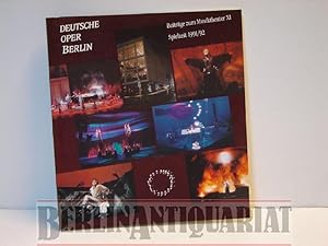 Imagen del vendedor de Deutsche Oper Berlin. Spielzeit 1991/92. (= Beitrge zum Musiktheater; 11.) a la venta por BerlinAntiquariat, Karl-Heinz Than