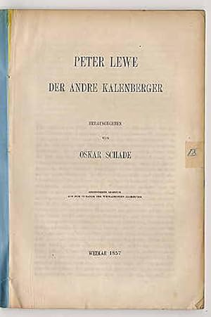 Bild des Verkufers fr Peter Lewe der andre Kalenberger. zum Verkauf von Rainer Kurz - Antiquariat in Oberaudorf