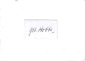 Immagine del venditore per [Jack Hobbs] Autograph Signature ('J B. Hobbs.'). venduto da Richard M. Ford Ltd