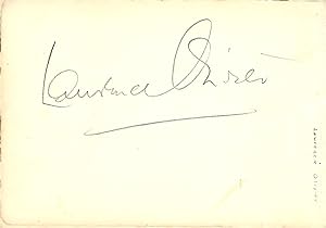 Immagine del venditore per [Laurence Olivier; Gladys Cooper] Autograph Signatures ('Laurence Olivier' and 'Gladys Cooper'). venduto da Richard M. Ford Ltd
