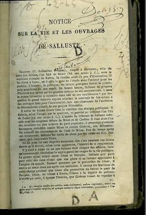 Bild des Verkufers fr C. SALLUSTI CRISPI CATILINA. zum Verkauf von Le-Livre