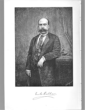 Bild des Verkufers fr Emilio Castelar, Portrait, With Facsimile Signature zum Verkauf von Legacy Books II