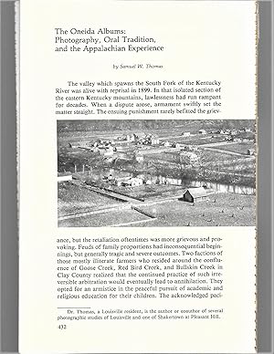 Seller image for The Oneida Albums: Photography, Oral Tradition, And The Appalachian Experience for sale by Legacy Books II