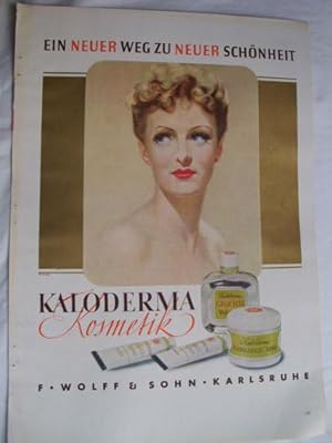 Antigua Hoja Publicidad - Old Sheet of Advertising : KALODERMA KOSMETIK F. WOLFF & SOHN - KARLSRUHE
