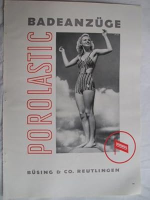 Antigua Hoja Publicidad - Old Sheet of Advertising : PROLASTIC BADEANZÜGE