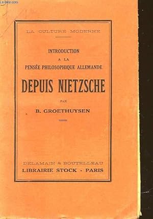 Imagen del vendedor de INTRODUCTION A LA PENSE PHILOSOPHIQUE ALLEMANDE DEPUIS NIETZSCHE a la venta por Le-Livre