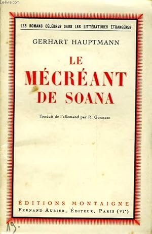 Image du vendeur pour LE MECREANT DE SOANA mis en vente par Le-Livre