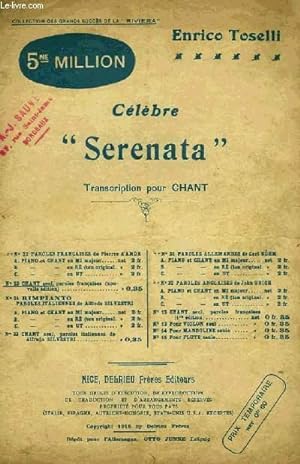 Image du vendeur pour SERENATA mis en vente par Le-Livre