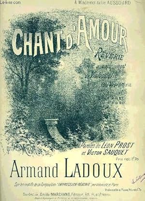 Seller image for CHANT D'AMOUR for sale by Le-Livre