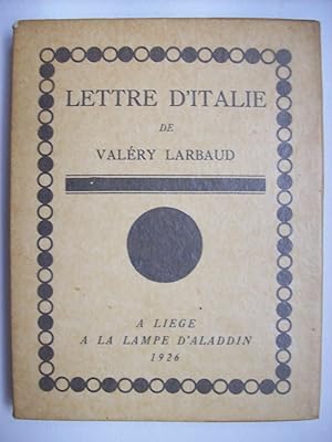 Seller image for Lettres d'Italie. for sale by Philippe Moraux