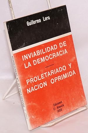 Inviablidad de la deocracia, proletariado y nacion oprimida