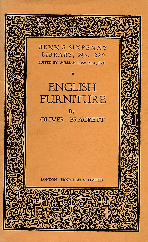 Bild des Verkufers fr English Furniture. Benn's Sixpenny Library No. 230 zum Verkauf von Barter Books Ltd