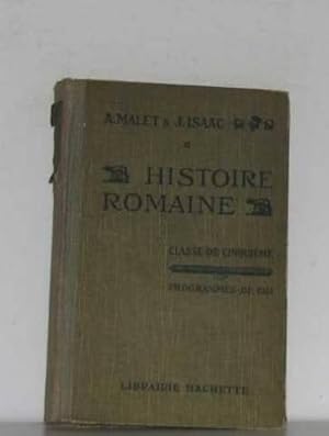 Bild des Verkufers fr Histoire romaine classe de cinquime programmes de 1931 zum Verkauf von JLG_livres anciens et modernes