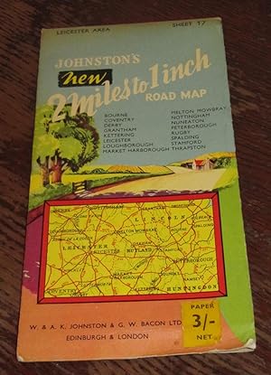 Johnston's New 2 Miles to 1 Inch Road Map - Leicester & Peterborough Area - Sheet 17