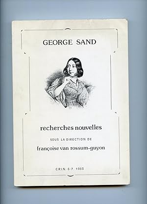 Bild des Verkufers fr GEORGE SAND. Recherches Nouvelles. zum Verkauf von Librairie CLERC