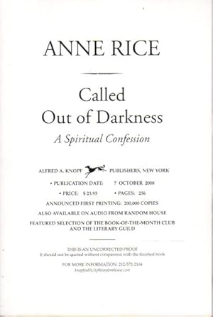 CALLED OUT OF DARKNESS: A Spiritual Confession.