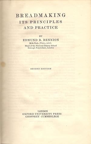 Image du vendeur pour Breadmaking : Its Principles and Practice mis en vente par Michael Moons Bookshop, PBFA