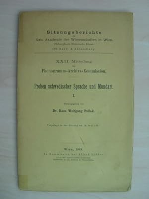 Bild des Verkufers fr Proben schwedischer Sprache und Mundart. zum Verkauf von Antiquariat Hamecher