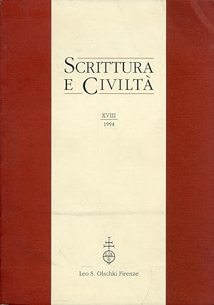 Seller image for Scrittura e civlit. XVIII. 1994 for sale by Libro Co. Italia Srl