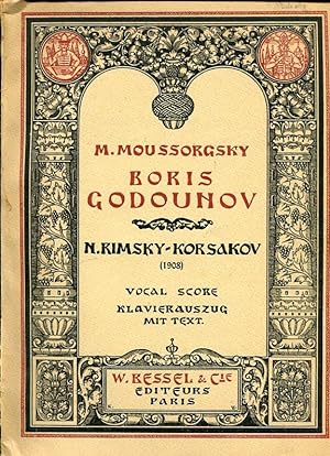 Seller image for Boris Godounov. A national musical drama in four acts with a prologue.revised and orchestrated by N. Rimsky-Korsakov. English version by Rosa Newmarch. Klavierauszug mit Text. for sale by Antiquariat am Flughafen