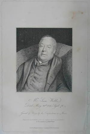 Mr. Sam. Webbe. Died May 26th 1818 Aged 76. Gained 27 Prizes by his Compositions in Music. Kupfer...