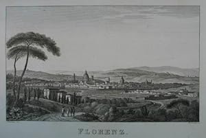 Bild des Verkufers fr Florenz. Kupferstich v. J. Berkowetz nach Stegmeyer. Wien um 1820, 12,5 x 21 cm zum Verkauf von Antiquariat Johannes Mller