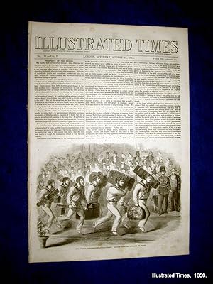 Bild des Verkufers fr Illustrated Times. No. 177. 21 August 1858. includes CHERBOURG FETES, ISLAND of CANDIA or Crete. zum Verkauf von Tony Hutchinson