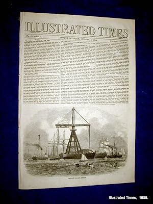 Bild des Verkufers fr Illustrated Times. No. 184. 9 October 1858. includes PAGE BANK COLLIERY ACCIDENT, MAP of CHINA (20 x 14 inch) zum Verkauf von Tony Hutchinson