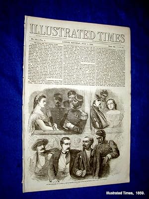 Immagine del venditore per Illustrated Times. No. 223. 9 July 1859. includes Franco - Austrian - Sardinia War. venduto da Tony Hutchinson