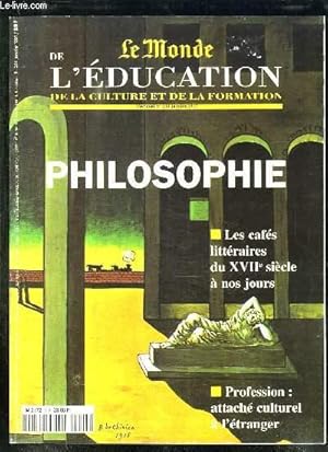 Image du vendeur pour LE MONDE DE L EDUCATION DE LA CULTURE ET DE LA FORMATION N 244 JANVIER 1997. SOMMAIRE: PHILOSOPHIE, LES CAFES LITTERAIRES DU XVII SIECLE A NOS JOURS, PROFESSION ATTACHE CULTUREL A L ETRANGER. mis en vente par Le-Livre