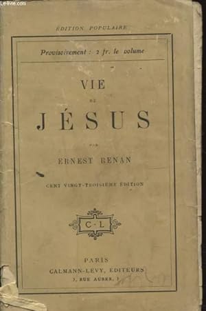 Bild des Verkufers fr VIE DE JESUS zum Verkauf von Le-Livre
