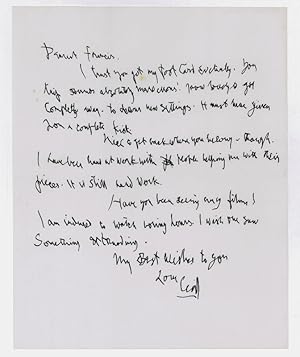 Seller image for Autograph letter signed ("Cecil"). for sale by Antiquariat INLIBRIS Gilhofer Nfg. GmbH