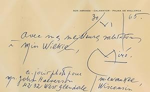 Imagen del vendedor de Autograph Note Signed. a la venta por Antiquariat INLIBRIS Gilhofer Nfg. GmbH