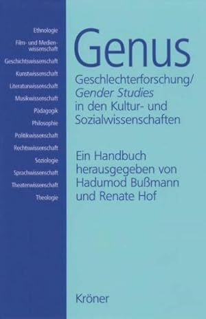 Bild des Verkufers fr Genus : Geschlechterforschung /Gender Studies in den Kultur- und Sozialwissenschaften. Ein Handbuch zum Verkauf von AHA-BUCH GmbH
